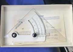 Staedtler Mars 10″ Adjustable Triangle 964 51-10, W/Slope & Rise, Excellent Cond