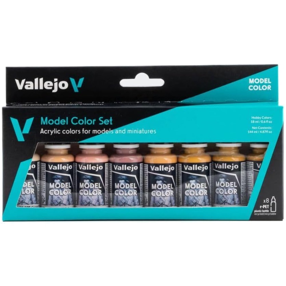 Realistic Skin Tones Acrylic Paint Set | 8 Bottles x 18ml | Fine Arts Quality