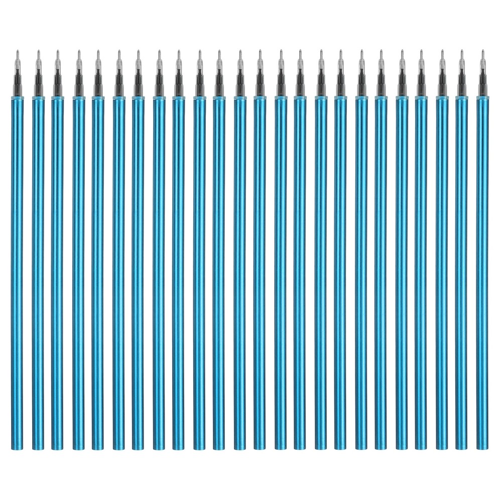 24Pack 0.5mm Gel Pen Refills for Coloring, Medium Point Pens Refills, Sky Blue