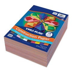 500 Sheets 9 x 12 Heavyweight Construction Paper, 10 Assorted Colors, Art