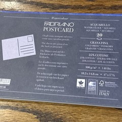 Fabriano Watercolour paper Postcard Pack paper 20 Postcards artists blank A6