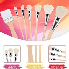 14 Pcs Mop Brush for Acrylic Painting Gilding Brush Versatile Mop Brushes4157