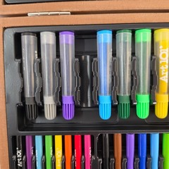 Art 101 Art Kit – Wooden Box Art Set Case Used ( missing a few pieces)