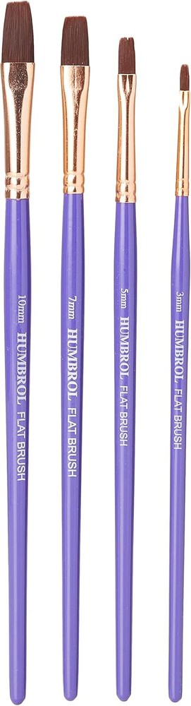 Humbrol AG4305 Flat Brush Pack, Multi Colour