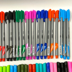 60 Bic Fineliner Pen Fine Point 0.4mm & Medium Point 1.0mm Pens NEW 60 Count