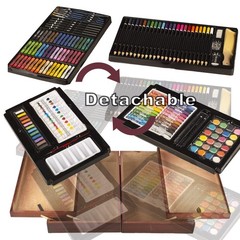 KINSPORY 168-Pack Art Supplies, Deluxe Wooden Set Crafts Large, Beige