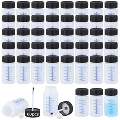 60 Pcs 2 Oz Touch Up Paint Containers – Empty Bottles with Brush & Safe Lids for