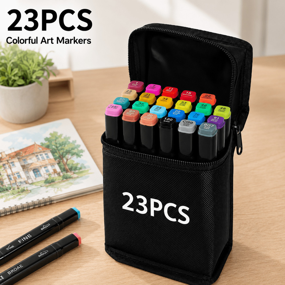 2 Sets Combo Alcohol Art Markers, 78PCS Full Color+23PCS Basic Color Marker Set