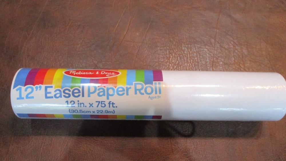 Sealed Melissa & Doug Tabletop Easel Paper Roll (12 in x 75 feet) Single Roll