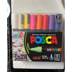 uni POSCA 16pk PC-5M Water Based Paint Markers Medium Point 1.8-2.5mm