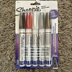 Sharpie Oil Based Paint Marker, Assorted Colors, Pack of 5 NEW FAST SHIPPING