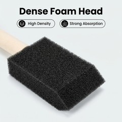 50pcs Foam Brush and Round Foam Brush Set with High Density Foam for Multi Pr…
