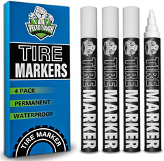 Marcador De Pintura Blanca Para Llantas 4 Pack Permanente Resistente Al Clima