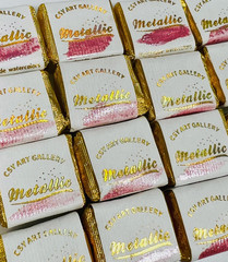 Sparkly Handmade Watercolor Paint Palette Metallic Watercolors Painting Set G…