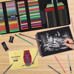 78pcs Drawing Kit Sketching Set Art 78 Pack – Multicolour, [MULTIPLE]