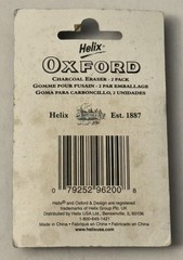 New HELIX EXPERT OXFORD Charcoal Professional Eraser 2 Pack HW3