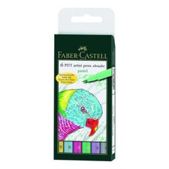Faber-Castell Pitt Artist Pen Pastel 6 Piece Set FC167163