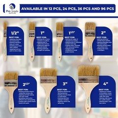 Pro Grade – Chip Paint Brushes – 96 Ea 2 Inch Chip Paint Brush