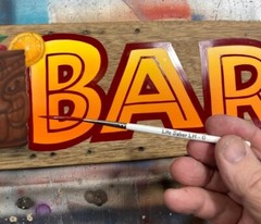 Professional PREMIUM # 0 Lite Saber L.H. Scrolling Pinstriping & Artist Brush