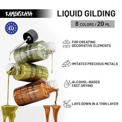 Fast Drying Liquid Silver Leaf Paint – Alcohol Based, 3.38 fl oz for Crafting