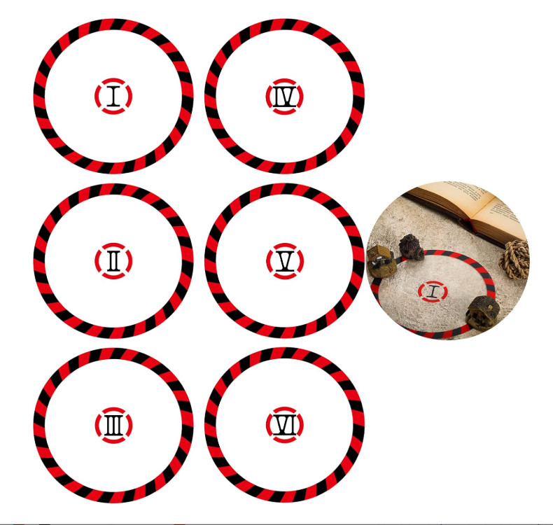 6 Pcs Objective Point Markers round PVC Objective Marker Gaming Accessory, Minia