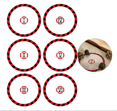 6 Pcs Objective Point Markers round PVC Objective Marker Gaming Accessory, Minia