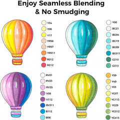Alcohol Markers Brush Tip- 104-Color Double Tipped Alcohol Based Art Marker Set