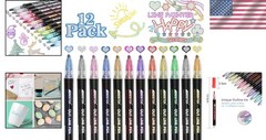 Expressive Marker Pens in 12 Colors for Stunning Art Projects & Crafts