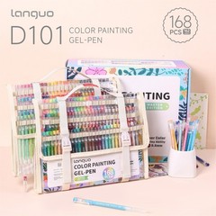 Gel Pens 168 PCS 162 Colors Acrylic Coloring Drawing Art Supplies D101-4 languo