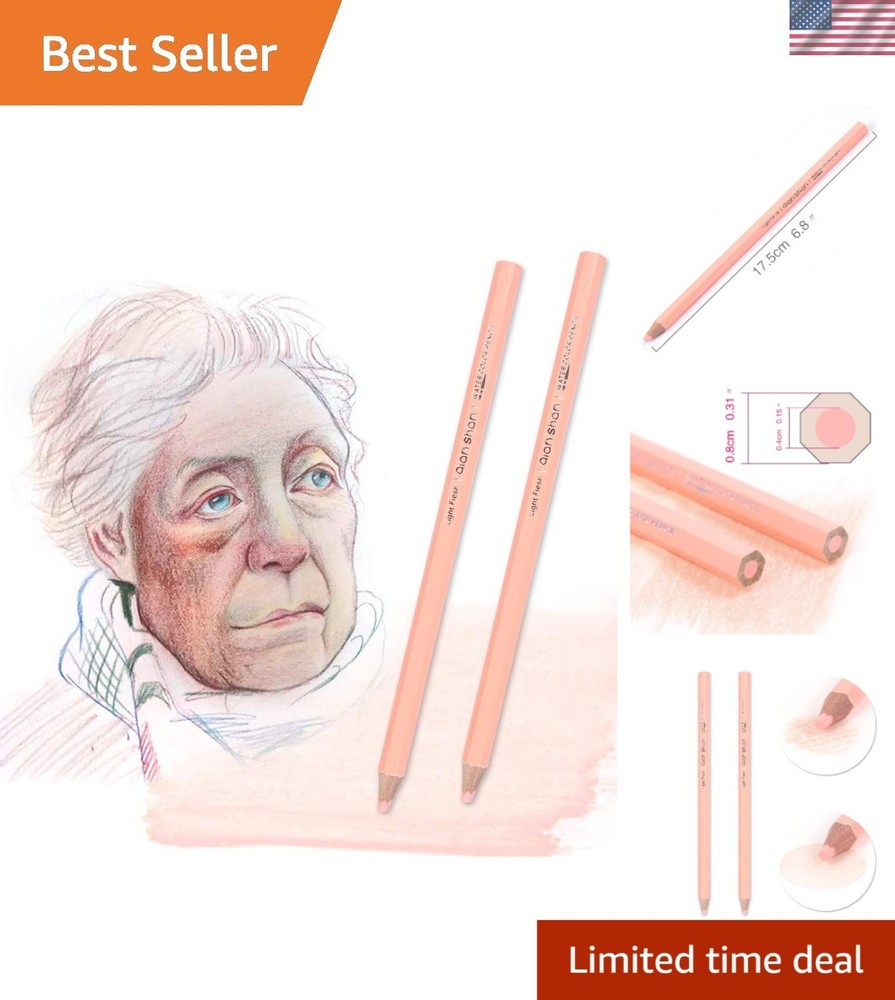 Artist-Quality Skin Tone Water Soluble Pencils – Set of 2 for Creative Drawing