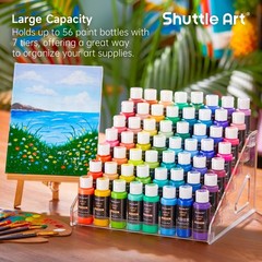 Acrylic Paint Organizer, 7 Layers Clear Storage Rack, Snap On Organizer for A…