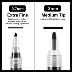 ANYE OUTLET Acrylic Paint 1 count (Pack of 8), Black, Gold, Silver, White