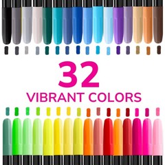 32 Fabric Markers Pens – Non Toxic, Indelible and Permanent Fabric Paint Pens…