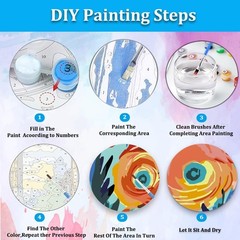 Artunion Framed Paint by Numbers Kit for Adults 10×10 Inch, ZXT-194-F