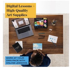 PRISMACOLOR TECHNIQUE 25 PC ART SET LANDSCAPE LEVELS 1, 2, 3 + 3 ONLINE LESSONS