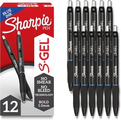 Vibrant Writing with S-Gel Bold Point Blue Gel Pens