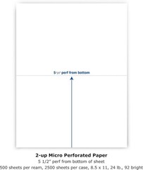 Professional Half Sheet Perforated Paper 8.5” x 11” – Perfect For W-2, 1099, …