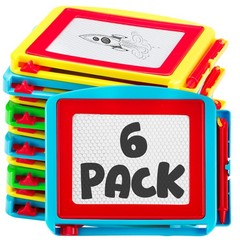 Bedwina Magnetic Drawing 6 X 4.75 Inches, 6 Pcs – (3) Yellow/Red Blue/Red