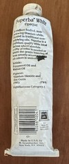 Grumbacher Artists’ Oil Color Paint Tube, Superba White, White, F200-11, 150ml