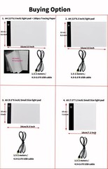 Ultra-Thin Portable A4 LED Light Box Tracer w/USB Cable Dimmable white