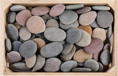 100 PCS Large 2.15-3.35″ Smooth Natural River Rocks for Painting, Flat