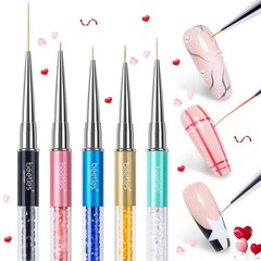 Beetles Gel Polish Nail Art Liner Brushes 5Pcs Painting Art Design Pen Set Diamo