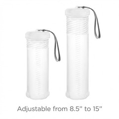 QWORK Extendable Artist Storage Tube – Durable Plastic, 2 Pack 2 Pack, Clear