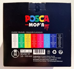 POSCA MOP’R 8 Color Marker Set white green yellow red pink blue black PCM-22