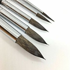 XDT Watercolor Mop Round Tip 5 Pc Set Artist Paint Brushes Russian Blue Squirrel