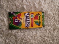 NEW Crayola Erasable Colored Pencils 12 Pk Assorted Colors Non-Toxic