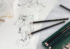 Faber-Castell Pitt Graphite Matte Pencil Set, Metal Assorted Sizes , Styles