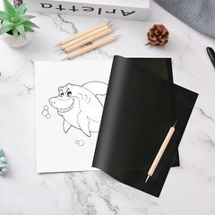200 Sheets Carbon Transfer Paper Graphite Tracing Papers Black for Wood Canvas