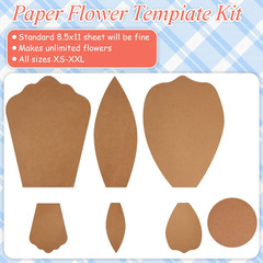 28 Pcs Paper Flowers Template Kit DIY Paper Flower Decorations for Wall Rose Peo