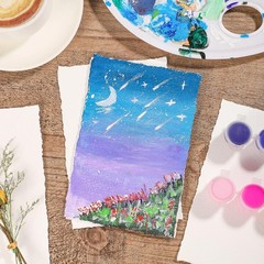 Prudiut 25 Sheets Cotton Watercolor Paper, 300 GSM, 4 x 6 4 x 6 inch, White